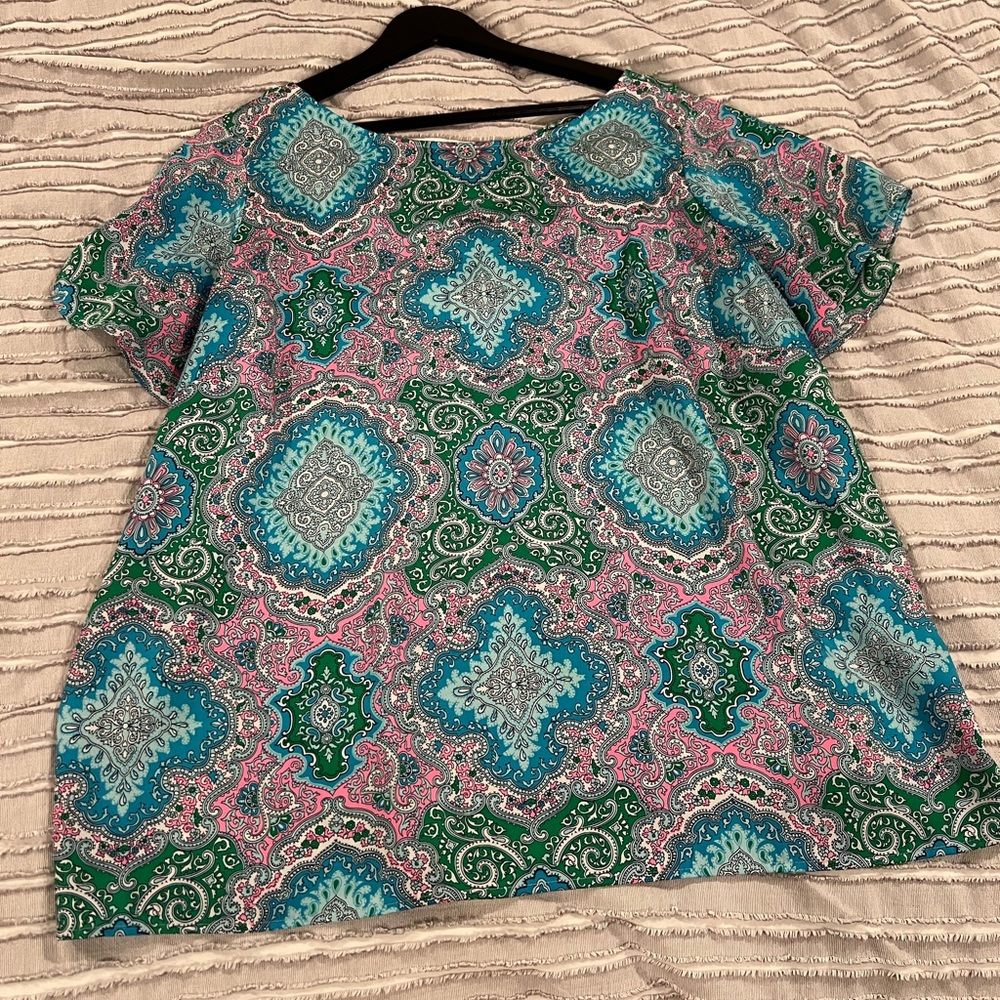 Talbots paisley top